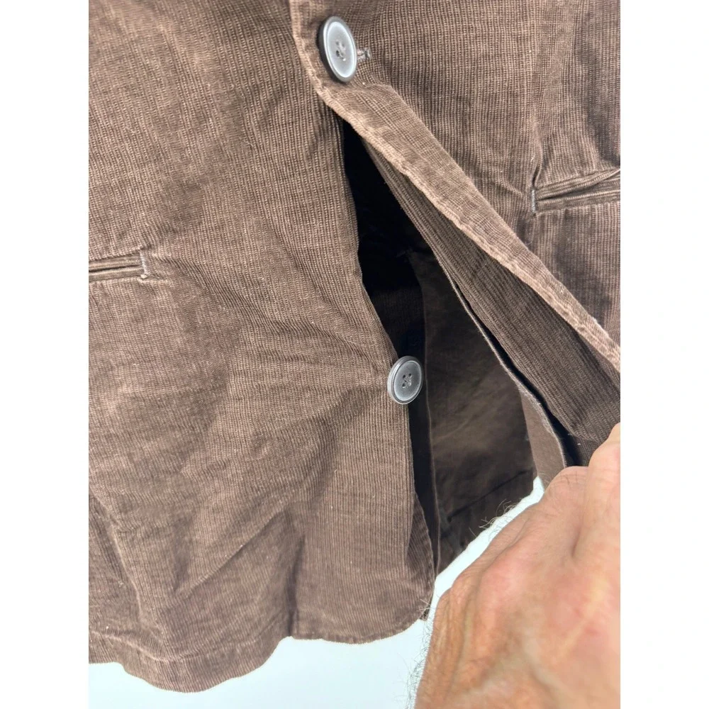 Machine Clothing Co Corduroy Blazer Jacket Mens M Brown 70s Hipster Retro Grunge